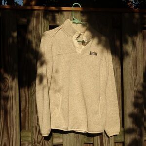 L.L. Bean Cream Fleece Pullover